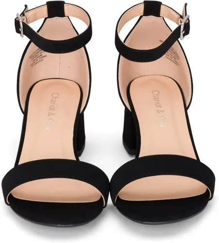 Miniatura 5 de Chariot & Co - Match-IIS- KidsChildrenGirls Single Band Adjustable Ankle Strap Low Block Heels wComfortable Sole- DressCasual Pump Sandals