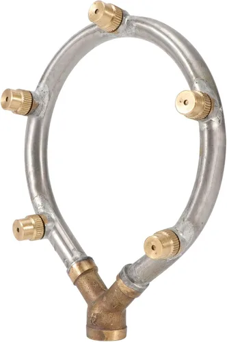 Miniatura 9 de Boquilla atomizadora, rosca hembra G1/4 pulgadas, 5 cabezales, riego circular ajustable, nebulización, para riego de jardín