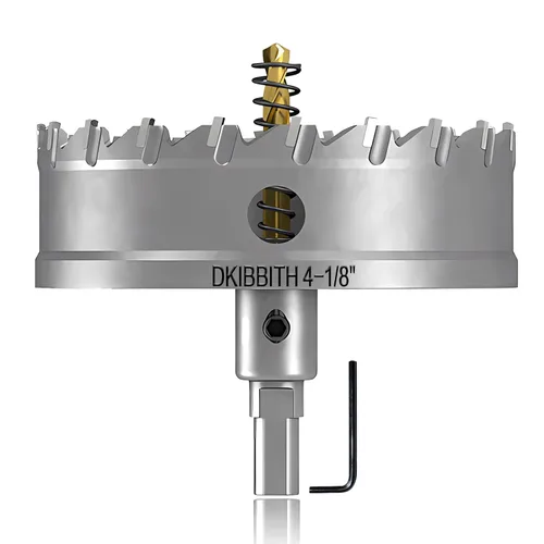Miniatura 46 de TCT Juego de sierra perforadora, 2 paquetes de cortadores de agujeros con punta de carburo de tungsteno de 1-3/4" (45mm) resistentes para acero