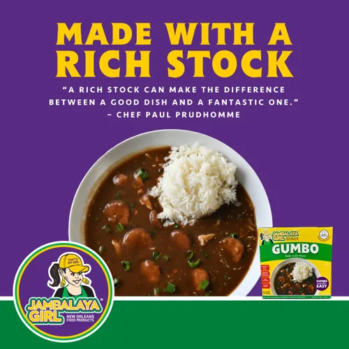 Miniatura 7 de Jambalaya Girl Base Gumbo con Roux, mezcla de sopa de Nueva Orleans, 4 onzas (1 paquete) – Fácil de cocinar – Solo tienes que añadir pollo