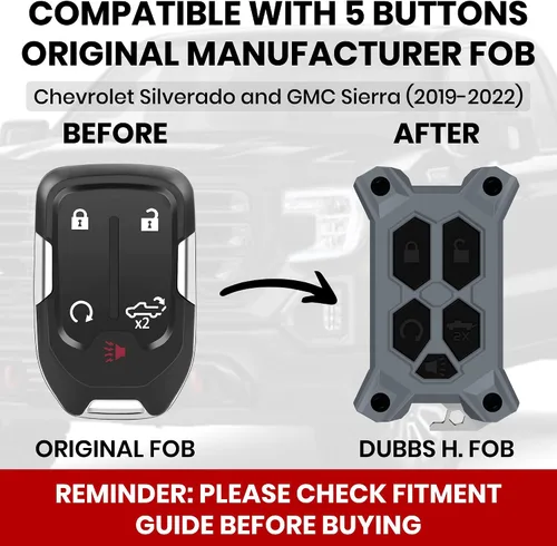 Miniatura 7 de Funda para llavero Chevy – para funda de llavero GMC – Accesorios Silverado Sierra – Abrebotellas integrado – Compatible con guía de ajuste