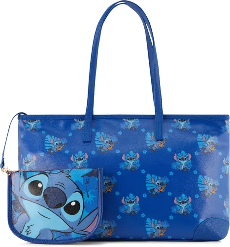 Disney Lilo and Stitch - Bolso de mano para niñas, niños, adolescentes y adultos, de piel sintética de puntada, bolso de mano para cosplay con bolsa