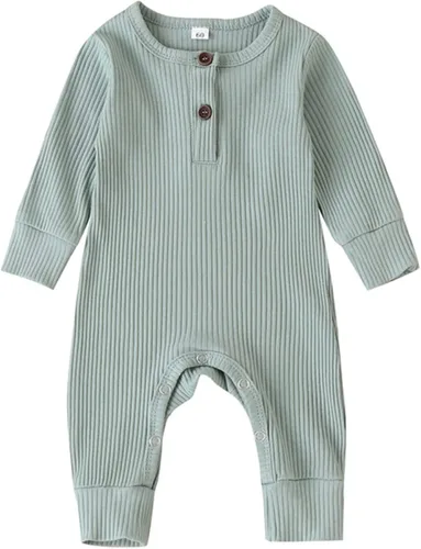 Miniatura 2 de Kuriozud Mameluco de una pieza para recién nacido, unisex, con botones, para bebé y niña