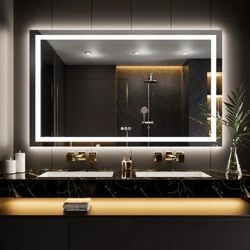 Miniatura 17 de LOAAO Espejo de Baño LED de 40"X32" con Luces, Antivaho, Regulable, Retroiluminación RGB + Iluminación Frontal, Espejo de Tocador de Baño