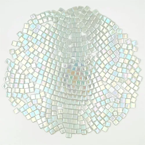 Miniatura 9 de Azulejos de mosaico de cristal cuadrados de 1.1 libras, azulejos de mosaico de vidrio iridiscentes para manualidades, piezas de mosaico