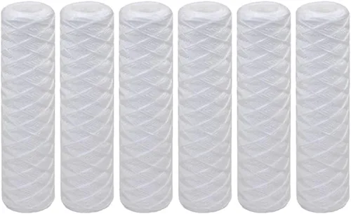 Tier1 Cartucho de repuesto de filtro de agua para sedimentos de polipropileno enrollado de 50 micrones, 10 x 2.5 pulgadas, compatible con Pentek