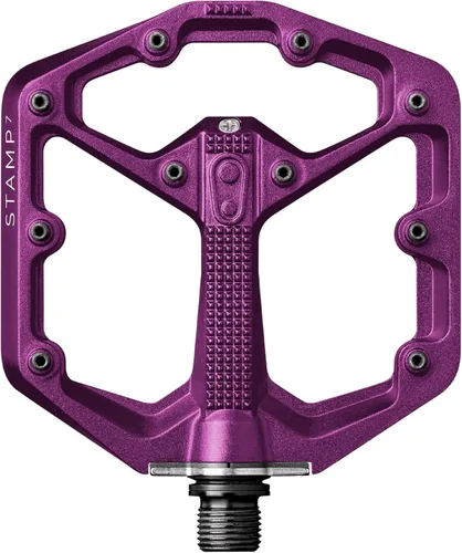 Crankbrothers Stamp Pedales Planos MTB - Pedales de Bicicleta Ligeros, Versátiles y Duraderos de Tamaño Específico Púrpura