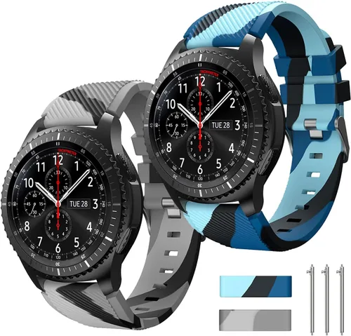 Miniatura 15 de Correa de reloj de 0.866 pulgadas compatible con Samsung Galaxy Watch 3 de 1.772 pulgadas/Galaxy Watch 1.811 pulgadas/Gear S3 Frontier/Classic
