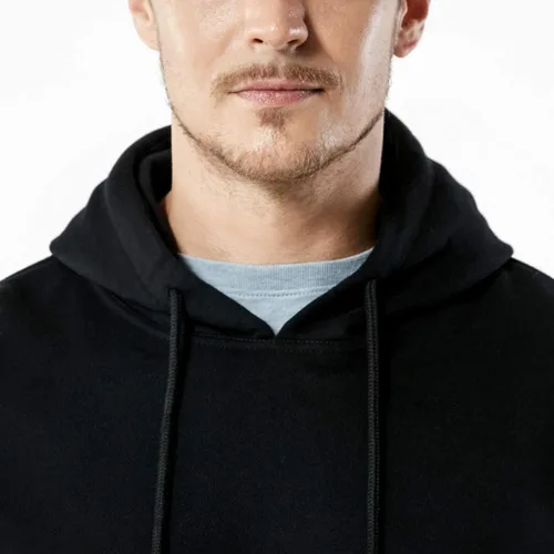 Miniatura 4 de TSLA - Sudadera con capucha deportiva de alto rendimiento de vellón para hombre, mezcla de algodón