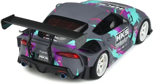 Miniatura 7 de GR Supra HKS 2019 Gris con gráficos Modelo 1/18 de GT Spirit GT407