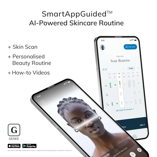 Miniatura 7 de GESKE SmartAppGuided™ MicroDermabrasion Blackhead Remover 7 en 1 Removedor de puntos negros Limpiador eléctrico de poros Innovadora taza