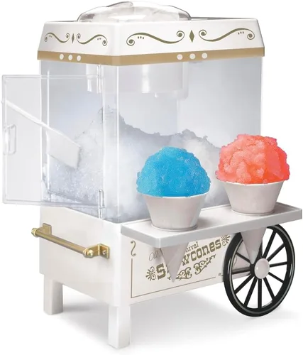 Miniatura 8 de Nostalgia Coca-Cola Máquina de Raspados de Nieve de Hielo Raspado - Máquina de Granizados Retro de Mesa Coke Hace 20 Golosinas Heladas - Incluye 2