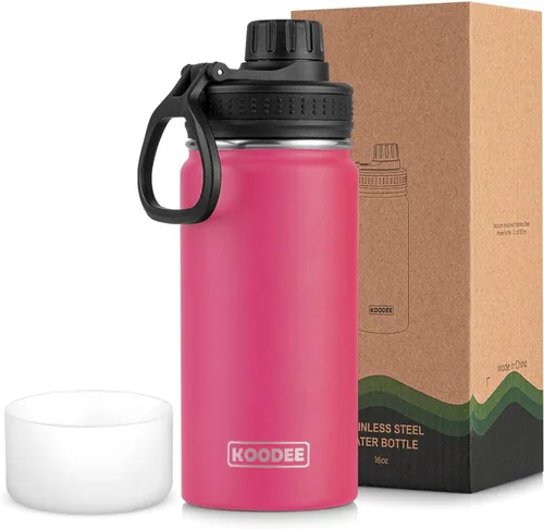 Miniatura 132 de koodee Insulated Water Bottle, 32 oz Stainless Steel Double Wall Vacuum Wide Mouth Sport Bottle with Leakproof Spout Lid (Navy)