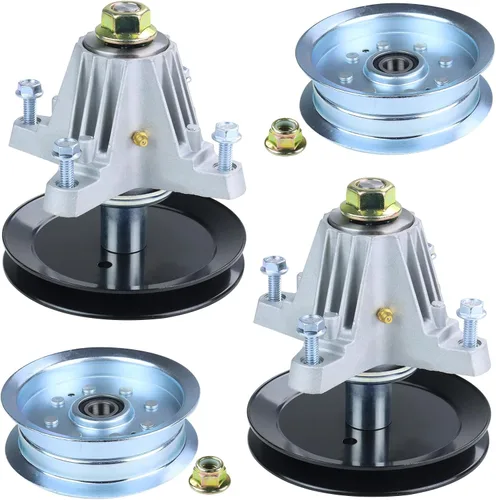 Paquete de 2 conjuntos de husillo 918-06976 con polea 756-05034A reemplazan al husillo Cub Cadet 918-06976A 618-06976 para Cub Cadet XT1-LT42