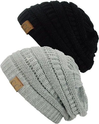 Miniatura 17 de Gorro a la moda de tejido suave abultado, cálido y elástico de C.C