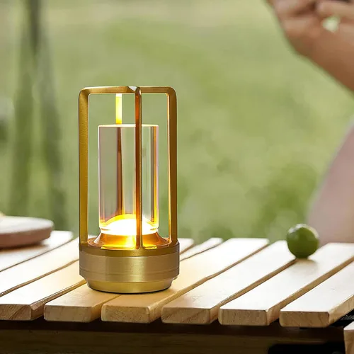 Miniatura 2 de Lámpara de Mesa Pequeña, Lámpara LED Recargable Inalámbrica Operada por Batería, Lámpara de Noche Ajustable de 3 Temperaturas de Color para Sala