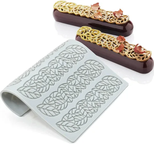 Miniatura 12 de Moldes de Silicona de Hojas Huecas Moldes de Chocolate Corazón de Enamorados Geometría Molde de Silicona 3D Chocolate Dulces Molde de Hojas