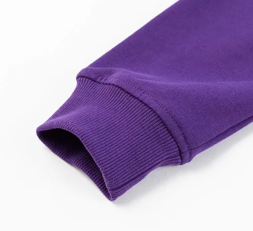 Miniatura 6 de DEESPACE Sudadera con capucha de vellón cepillado suave con cremallera completa y bolsillo canguro para niños y niñas