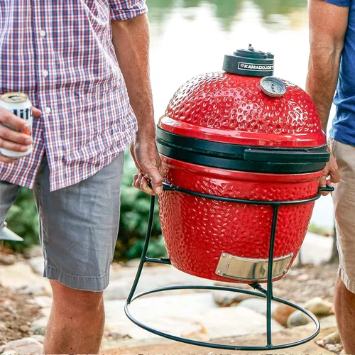 Miniatura 9 de Kamado Joe Joe Jr - Parrilla portátil de carbón de cerámica de 13.5 pulgadas con soporte para parrilla, rejilla de cocción de acero inoxidable