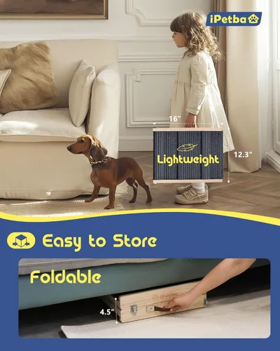 Miniatura 6 de Rampa para perros mejorada 2026 para cama con plataforma, apta para articulaciones, extra ancha y larga, antideslizante, resistente, hasta 200 libras