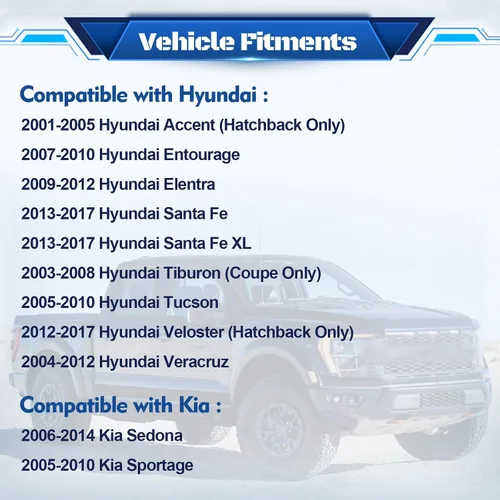Miniatura 3 de 98510-2V100 Bomba de motor de limpiaparabrisas con bridón, reemplazo para Hyundai Accent Elentra Santa Fe Tiburon Tucson Entourage Veloster Veracruz