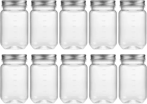 Novelinks - Recipientes de plástico transparente (16 onzas)