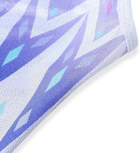 Miniatura 3 de HOZIY Leotardos de gimnasia para niñas y niños, cinta de copo de nieve, azul, morado, rosa intenso brillante, Rosa encendido
