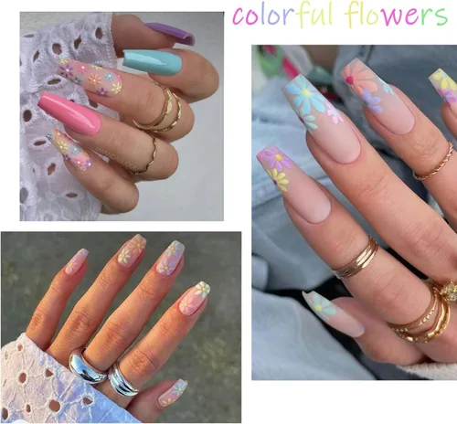 Miniatura 2 de Calcomanías de arte de uñas de flores 5D en relieve, calcomanías de uñas autoadhesivas para primavera y verano, accesorios de flores 3D