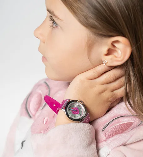 Miniatura 2 de Kiddus Reloj analógico para niñas. Reloj de pulsera elegante y educativo para edades de 5 años en adelante. Movimiento de cuarzo japonés. Diseño