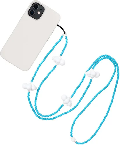 Miniatura 43 de Beaded Phone Charm Lanyard Strap Crossbody Fixed Beads Pearl Neck Chain