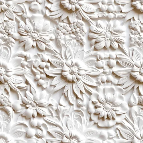 Miniatura 9 de Papel tapiz floral 3D de imitación para despegar y pegar, papel tapiz moderno de plasto de plástico con flores grandes, papel de contacto blanco