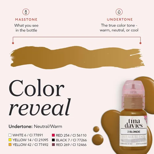 Miniatura 4 de Tina Davies Professional X Perma Blend Pigmento para cejas – Maquillaje permanente para cejas – Los colores curan fieles al tono – Alta retención