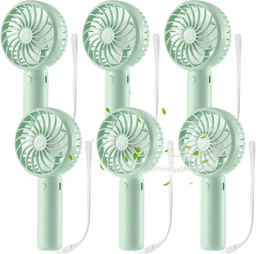 Miniatura 18 de Tujoe Mini ventilador de mano potente de 3 velocidades, ventilador personal pequeño portátil recargable con base USB para mujeres, maquillaje