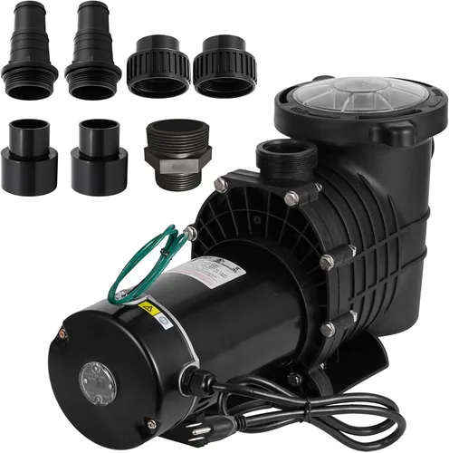 2HP - Bomba de piscina de 110/240 V, bomba de piscina de una sola velocidad 1500 W, 6800 GPH bombas de piscina interior/sobre el suelo para