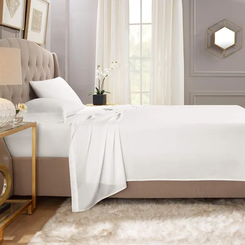 Miniatura 17 de Lujosa sábana encimera y 2 fundas de almohada, algodón puro extrasuave, 800 hilos, transpirable, fácil de lavar, juego de 3 piezas, tamaño King