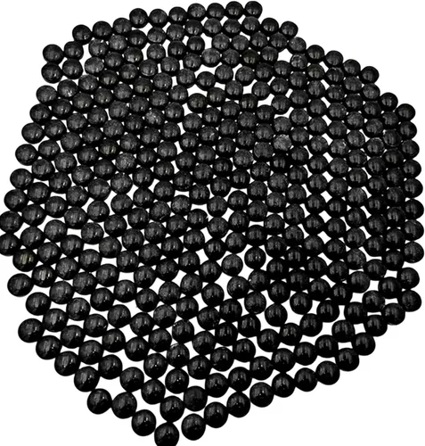 Mini mosaico redondo de jade de 1/2 pulgada, piezas de mosaico de vidrio Circel de 1.1 libras para manualidades, macetas, jarrones, tazas, Negro