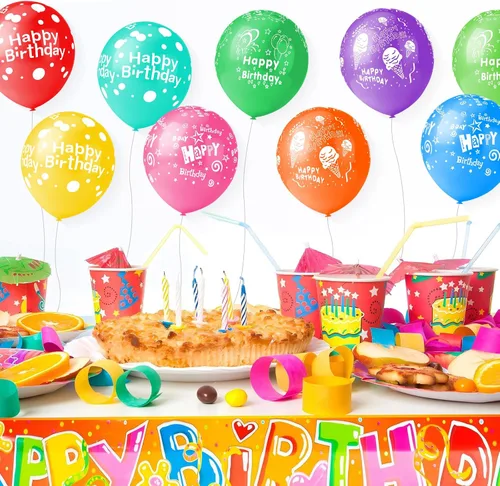 Miniatura 5 de 50 unidades de 12 pulgadas, Globos de Feliz Cumpleaños para Hombres y Mujeres, Globos Surtidos para Fiesta, Hermosa Decoración con Flores Impresas