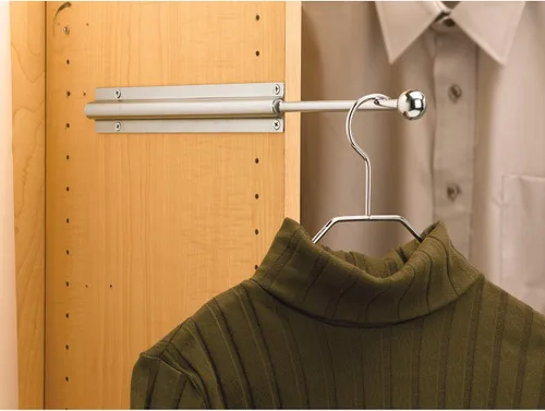 Miniatura 4 de Rev-A-Shelf Barra de armario extensible de 6 pulgadas, estante de organización para valet, corbatas y bufandas, colgador de ropa ajustable de metal