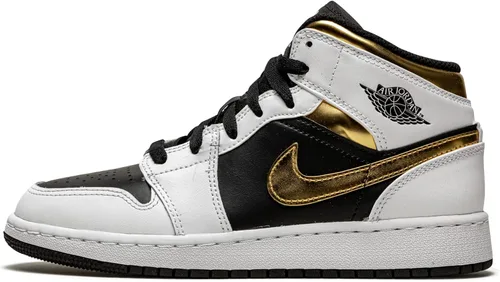 Jordan 1 Mid (caña media) de color naranja ártico blancoantracita-naranja ártico para niños grandes, BlancoMulticolor-Negro, 7 Big Kid