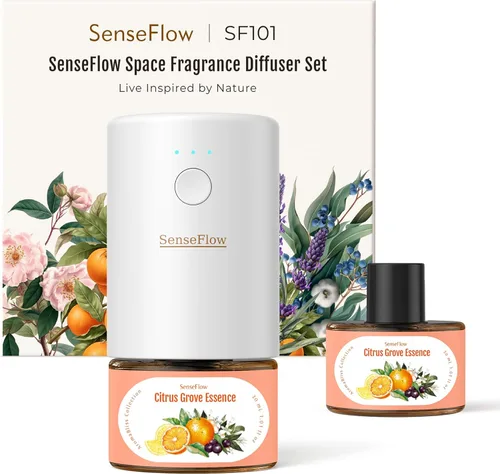 Miniatura 13 de Difusor de aceite esencial para el hogar, difusor inteligente de aromaterapia sin agua SF101S Pro, aroma de habitación enchufable con temporizador