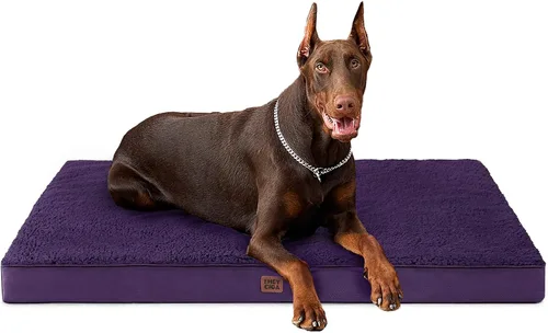 Miniatura 52 de EHEYCIGA Cama ortopédica de espuma para perros grandes, 35 pulgadas de largo x 23 pulgadas de ancho x 3.5 pulgadas de alto, gris claro