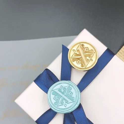 Miniatura 2 de Sello medieval tradicional de cera del alfabeto, sello de cera con cabeza de latón, con mango de madera, para tarjeta/sobre/regalo (letra X)