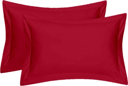Juego de 2 fundas de almohada estándar de 600 hilos, 100% algodón egipcio, con cierre de sobre, tamaño estándar de 20 x 26 pulgadas, fundas de