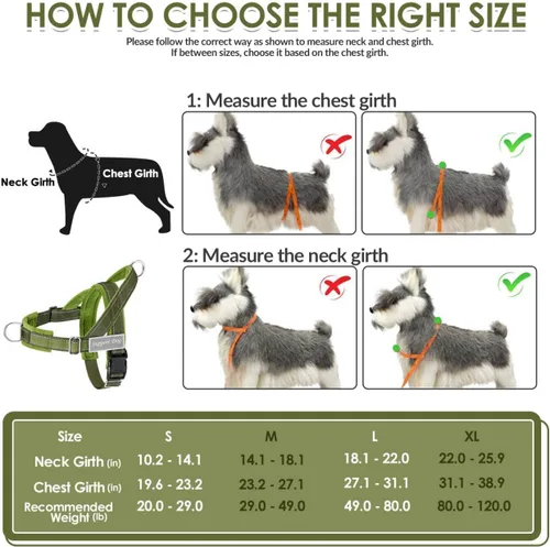 Miniatura 6 de Arnés para perro SlowTon sin tirones - Juego de arnés y correa para perros resistentes para perros medianos y grandes, arnés táctico reflectante