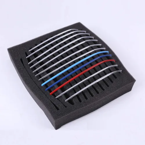Miniatura 7 de YIWANG ABS cromo brillante plata parte delantera rejilla inserción tiras cubierta parrilla 24 piezas para BMW Serie 2 218i F45 f46 2015-2018 Estilo 1