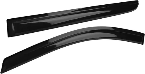 Miniatura 7 de Visera de ventana compatible con Honda Odyssey 2005-2007, cubierta protectora de sol y lluvia de acrílico negro estilo delgado de IKON MOTORSPORTS