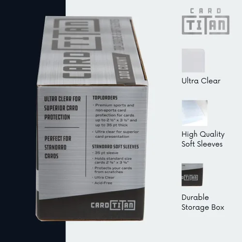Miniatura 6 de CARD TITAN PRO - Cargadores superiores estándar de 3 x 4 pulgadas y fundas suaves de 35 puntos, calidad premium, ultra transparentes, cargadores