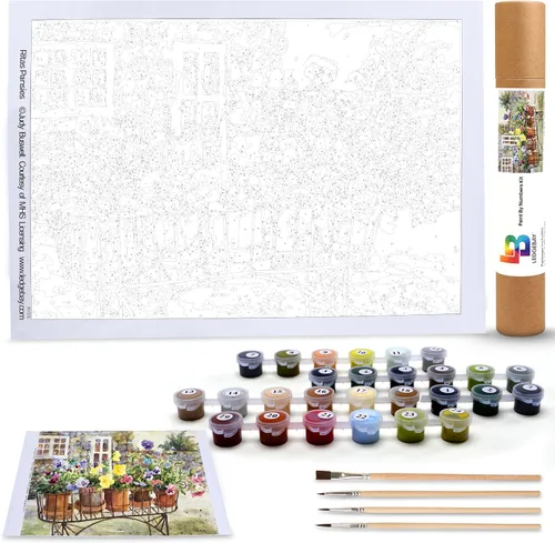 Miniatura 7 de Ledgebay Kit de pintura por números para adultos, lienzo sin marco para principiantes a avanzados, kit de pintura por números, los kits incluyen