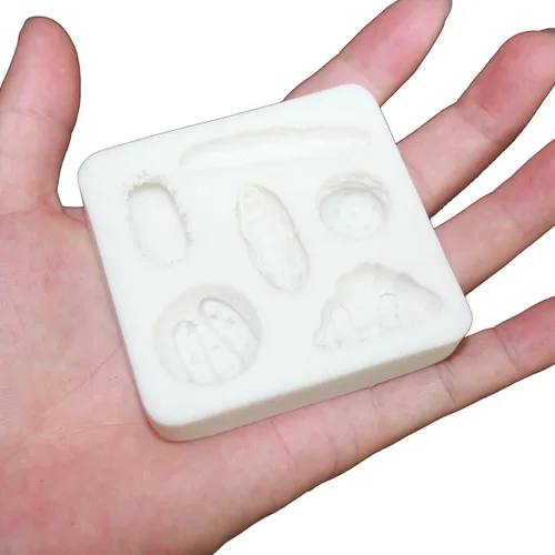 Miniatura 5 de Juego de moldes de silicona para artículos pequeños encantadores para topper de pastel, pasta de goma, caramelo y chocolate, arcilla polimérica