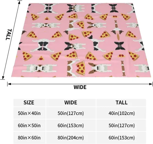 Miniatura 4 de Rat Terrier - Manta estampada de perro, súper suave y cómoda, 50 x 40 pulgadas, manta cálida reversible y mullida para cama, sofá, viajes, campamento
